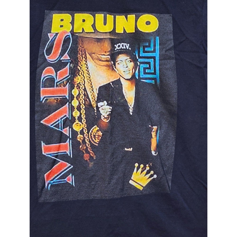 Bruno Mars Black T-Shirt Size Small 24K Magic Pop R&B Soul Band